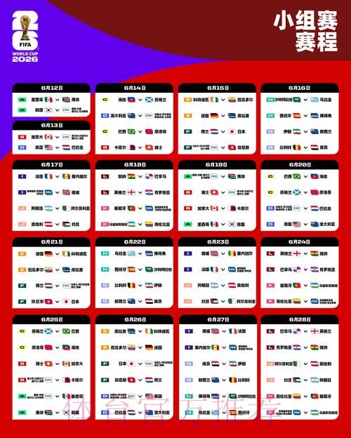 2026世界杯完整赛程免费